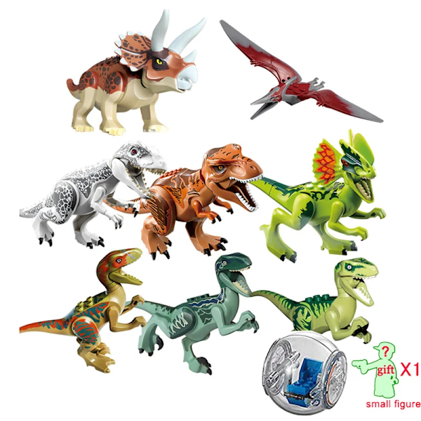 Jurassic World Byggstenar Dinosaurierfigurer Klossar med Flykt Gyrosphere Tyrannosaurus Indominus I-Rex Montera Barnleksaker Big dinosaur(.108)