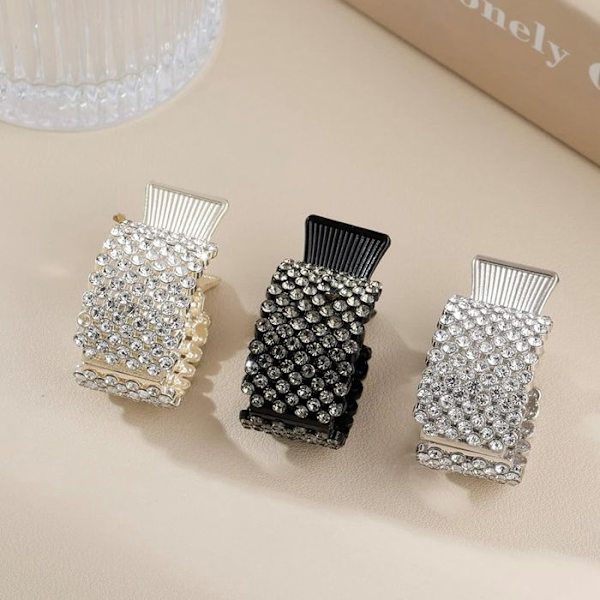 Hårklämmor med strasshaj för höga hästsvansar för kvinnor (3-pack)