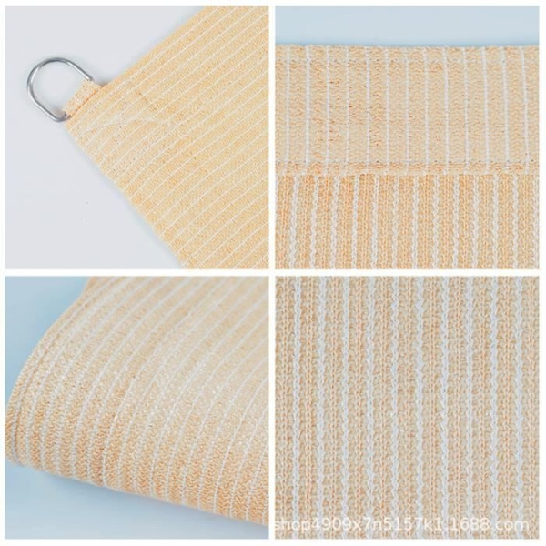 Solsegel - Beige - Rektangulär 2X3M - Vattentät - Anti-Uv - Rivtålig