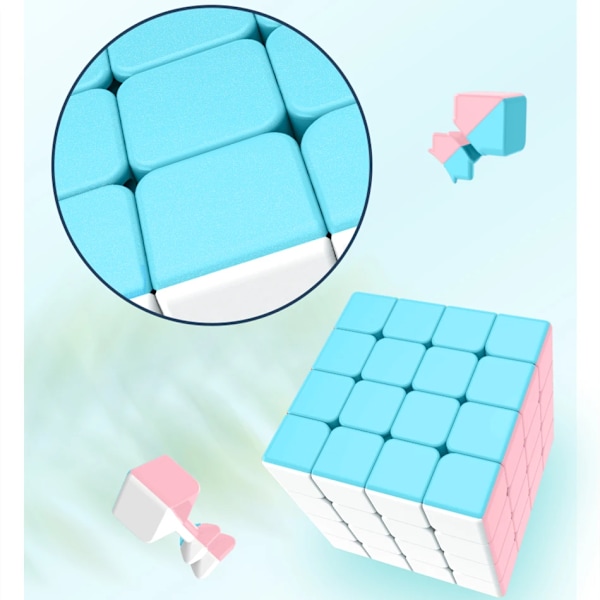 Macaron 2X2 3X3 4X4 5X5 Professionell Speed Rosa Kub Pyraminx 2X2X2 3X3X3 4X4X4 5X5X5 Stickerless Puzzle Magic Cube Macaron 3x3