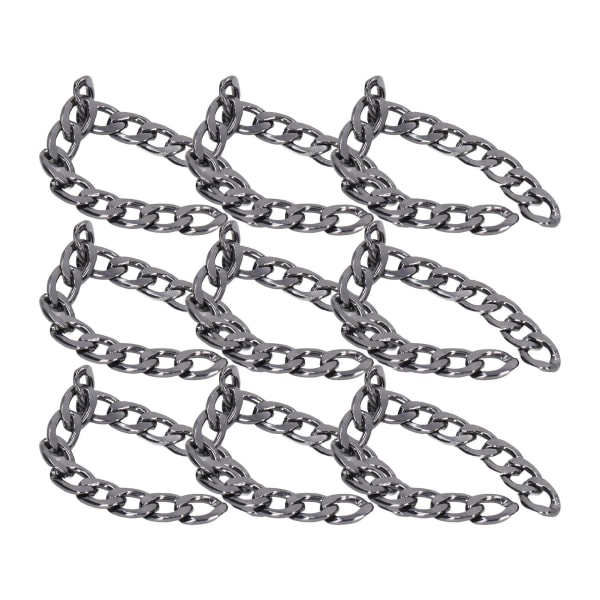 Aluminium kantstenskæder 32,8 fod Aluminium Elegant stil Holdbar Udbredt Metal Craft Chain til smykketaske DIY Sølv Sort