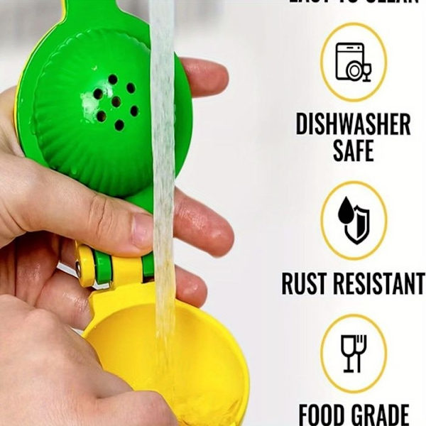 Manuell press för enskilda bitar - Dubbellagers citron-/limepress, multifunktionell köksapparat