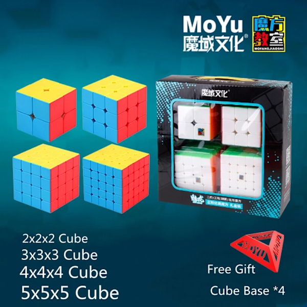 Cube 3X3X3 Speed Cube 2X2 3X3 4X4 5X5 Puzzle Magic Cube 2345 Macaron Cube Presentförpackning Pedagogiska Leksaker Presentgåva Till Barn 2345 Stickerless