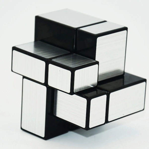[Ecube] Sengso 2X2X2 Spegelkub Block Kub Pussel Magisk Kub Speed Cubo Magico 2X2 Lärande Utbildningsleksaker För Barn Pojkar Black Golden Sticker