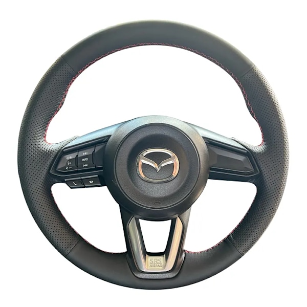 Konstläderflätad rattöverdrag för Mazda 3 Axela 2017-2018 Mazda 6 Atenza CX-3 CX-5 CX-9 biltillbehör