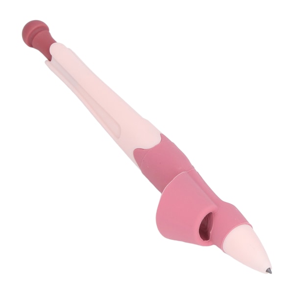 Mekanisk penna för barn korrigerande hållningspenna hållning Kontinuerlig bly Automatisk skrivpenna Set Rosa
