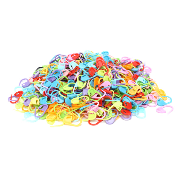 1000 kpl muoviset neulemerkit, värikkäät kestävät virkkausklipsit tee-se-itse-askarteluun