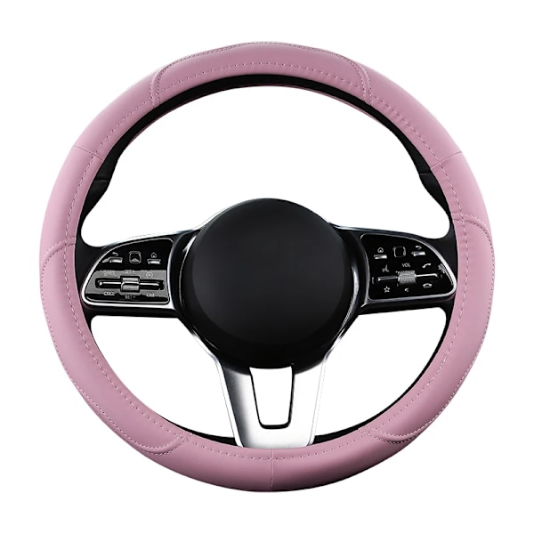 Motocovers bil anti-halk läder rattöverdrag universell bil ratt skyddande överdrag mode stil 38cm rosa Type D red