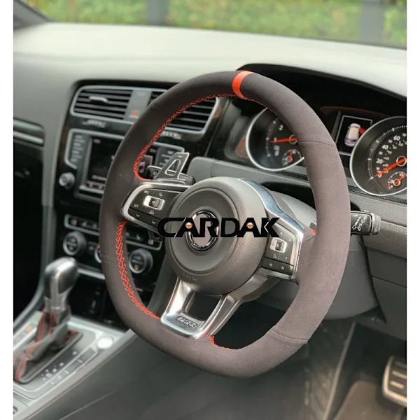 Cardak rattöverdrag i svart mockaläder för Volkswagen Golf 7 MK7 GTI R VW Polo Scirocco 2015 2016 Style 2