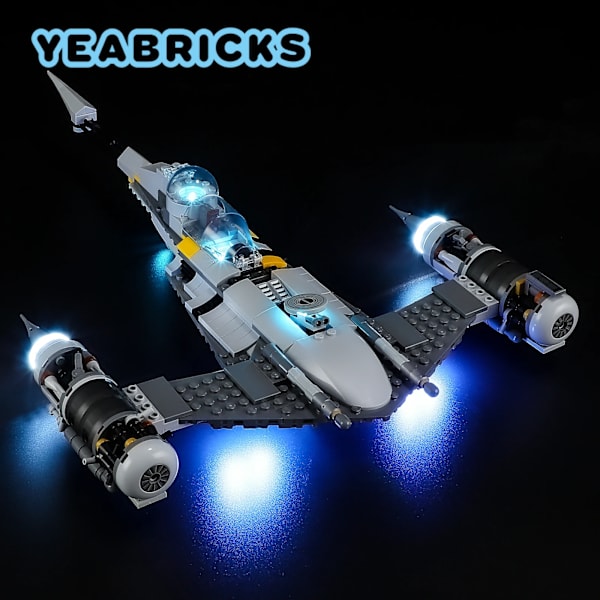 Yeabricks LED-belysningsset för 75325 N-1 Starfighter byggklossar (ingår inte modellen) leksaker för barn Only LED Light Set