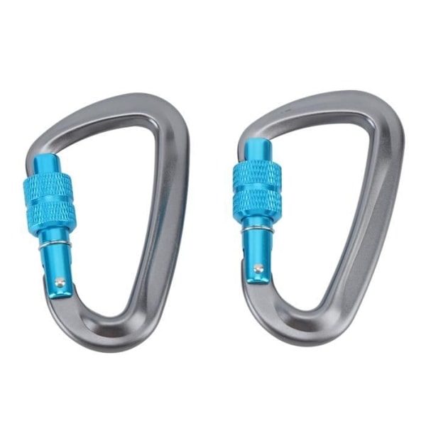 Keenso 2-pack klätterkarbinhakar, D-form, lättvikt, automatisk låsning