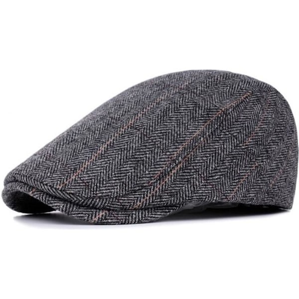 Newsboy Flat Cap Ull Basker Hatt För Kvinnor Och Män Vinter Grå Gray