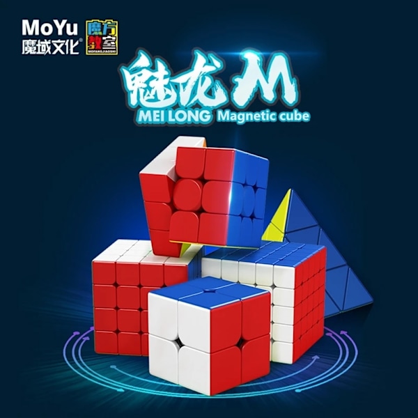 Kub, Magnetisk 4X4X4 Kub, 4M Magnetisk 4X4 Speed Cube Professionell Magisk Kub, 4*4*4 Magnetiska Kub Leksaker Moyu 4M 4x4 cube
