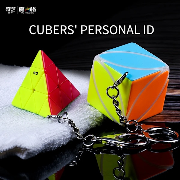 Mini 3X3 Nyckelring Kub Fidget Leksaker Cubo Magico Pussel Ivy Nyckelring Stickerless Pyraminx Nyckelring pyraminx keychain