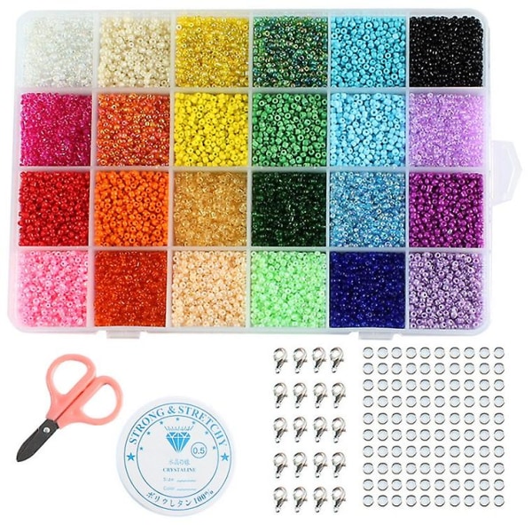 12000 st Rice Beads Kit 3mm Beads Creative Soft Pottery Spacer Beads Kit