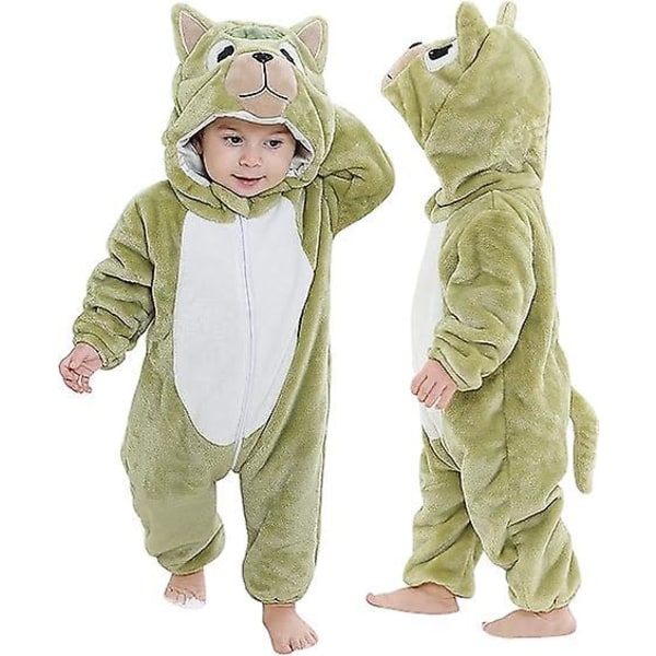 Søt dyrepyjamas jumpsuit for små jenter (0-24 måneder), høyde 110 cm