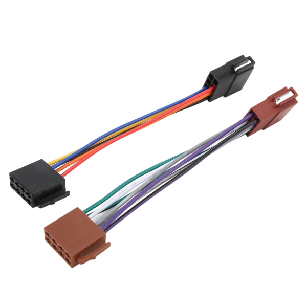 ISO radio ledningskontakt ledningsnett adapter plugg hann til hunn 16 pins ISO hun radio mottaker kabel