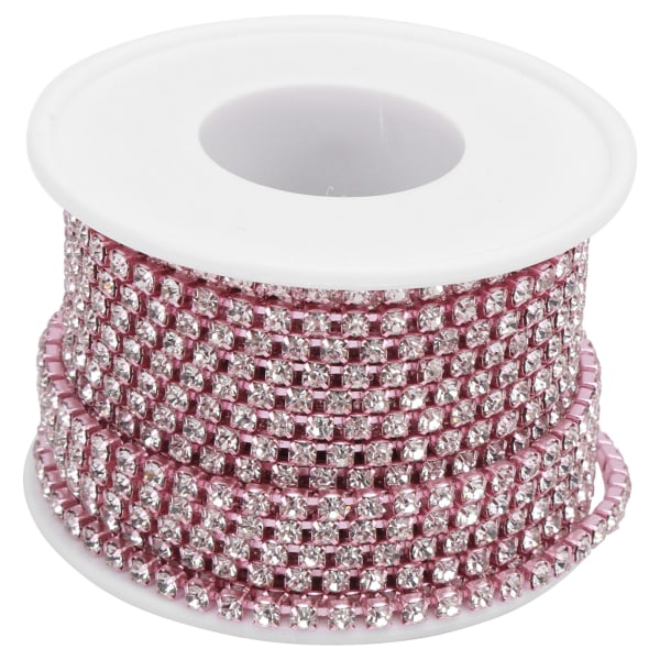 Rhinestone Chain DIY Thin Claw Crafts Hvidt glasbor brugt til forskellige dekorationerSs12 Pink