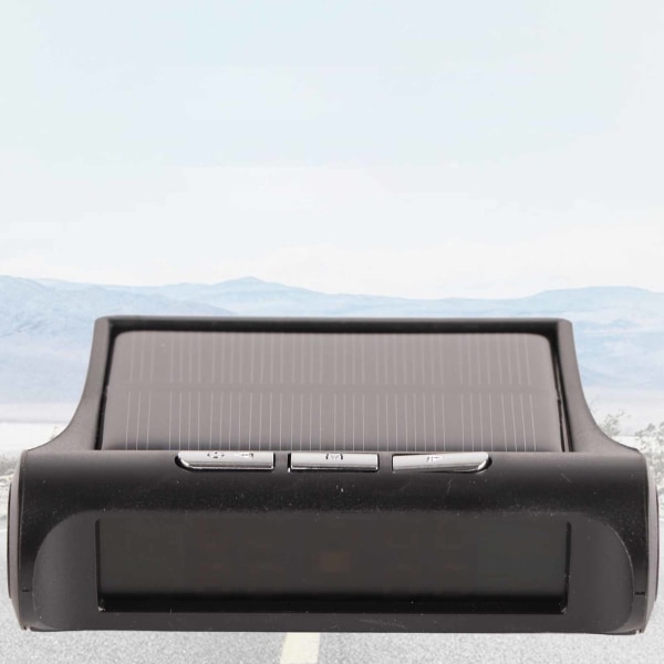 TPMS Solar Tire Pressure Monitor reaaliaikainen näyttöhälytyspaineen näyttö 4 ulkoista anturia auton värinäytölle, ulkoinen (Vietnam Voice)