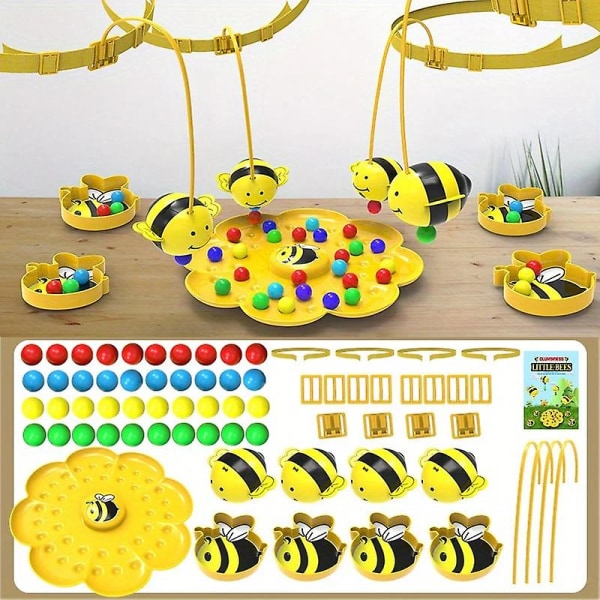 Little Bumblebee monitoiminen lautapeli Puzzle Kalastuslelut Interaktiiviset opettavaiset lelut lapsille Joululahja perhepeli Four-person package