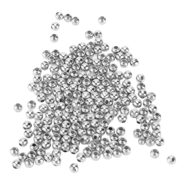 200 kpl koruhelmiä yksinkertaisesta materiaalista rannekoru kaulakoru tarvikkeet jakohelmet tee-se-itse-koruille hopea