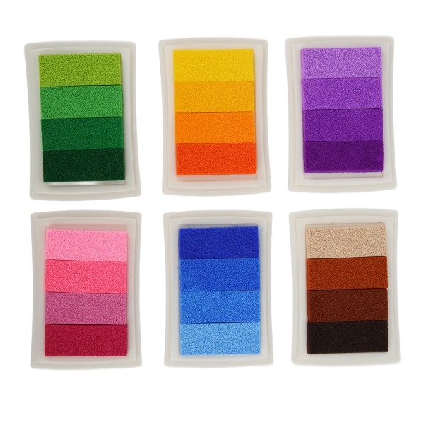 Blekkpute Svamp Vannbasert gradientfarge Ikke giftig, vaskbar DIY-stempel for utklippsbokmaling