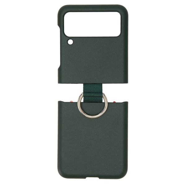 För Galaxy Z Flip 3 phone case PC Frosted Handfeel Smartphone Protector med Finger Loop Stand för skydd Grön