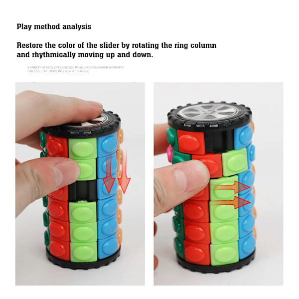 3D Magisk Majs Kub Torn Pussel Speed Cube Hjul Roterande Spel Cubos Cylindriska Leksaker För Barn Pedagogiska Gåvor Cagic Kub C