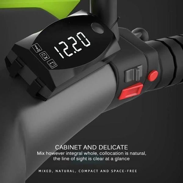 Ddn14274-12V 3 I 1 Digital LED Display Voltmeter Klocka Termometer Indikator Mätare Panelmätare För Bil Motorcykel-Ljus