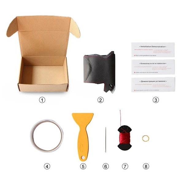 DIY handsydd svart konstläder rattöverdrag för Nissan Qashqai 2007-2013 Rogue X-Trail biltillbehör