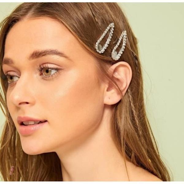 Hårklämmor, 4 st Rhinestone Hårklämmor, Metall Hårklämmor, Hårspännen för Kvinnor, För Vardagsliv, Affärer