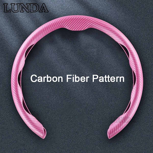 Rattskinnsöverdrag i kolfiber för Ford Focus 2 3 4 5 Mondeo MK2 MK3 MK4 MK7 Fiesta Fusion Kuga F150 C Max Pink