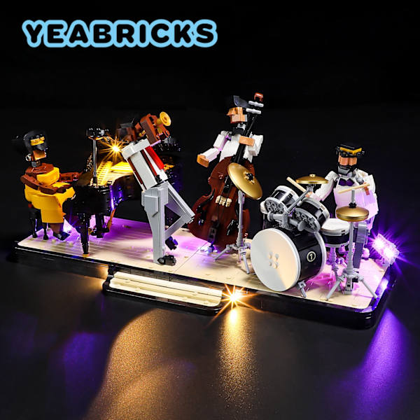 Yeabricks LED-belysningsset för 21334 Jazzkvartetten byggklossar set (ingår inte modellen) klossleksaker för barn Only LED Light Set