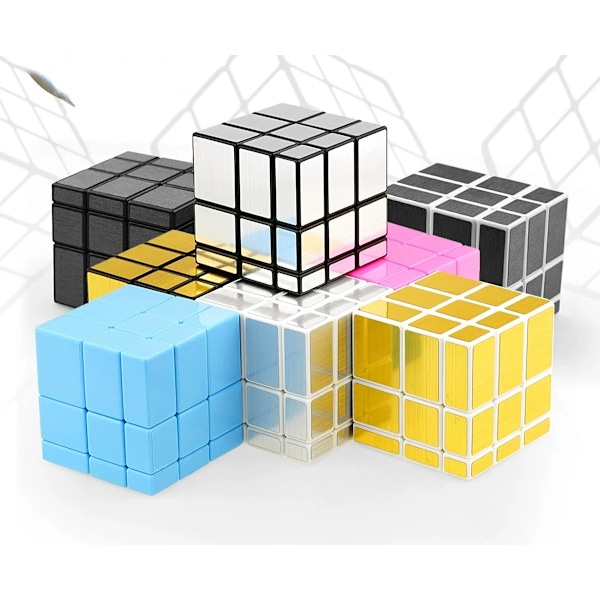 3X3X3 Speed Cube Rubix Borstad Spegel Professionell Cubo Magico Magic Cube Ungersk C