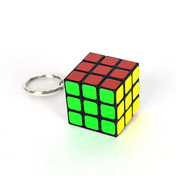 3 cm liten kub 3x3x3 mini speed magic cube för barn, tidig pedagogisk pusselkub, leksak, förskoleleksak, present till barn No key chain