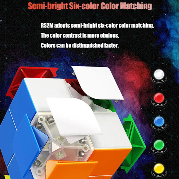 Ny Rs2M V2 Magic Cube 2X2 Tävlings Speed Magic Cube 2X2X2 Barns Pedagogiska Leksaksgåvor Rekordbrytande Special C1
