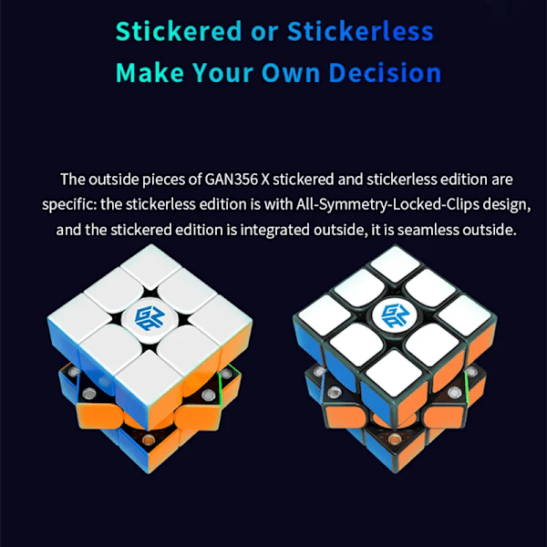 356 X V2 s 3X3 Magnetisk Speed Cube 3X3X3 356X Speedcube Professionell Magisk Kub Pussel Leksaker För Barn 356X V2 Stickerless