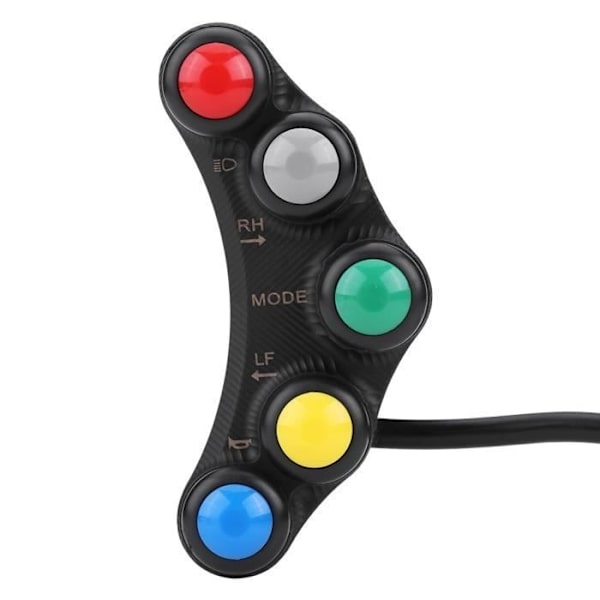 Fdit Motorcykelstyre Switch 22Mm 12V Motorcykelstyre Switch Strålkastare Blinkers Dimljus Tuta På/Av