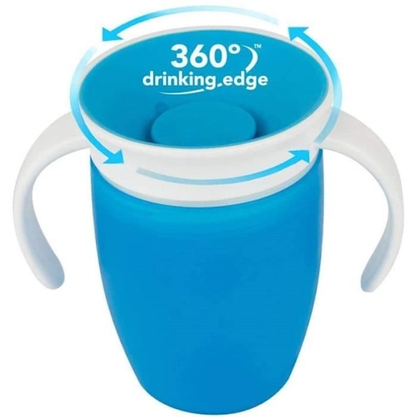 Övningsmugg - 360° träningsmugg - Vattentät babymugg - Blå