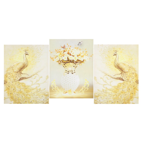 Målningar Bläckstråle Dekorativ Gyllene Gul Peacock Heminredning Väggkonstverk Bilder