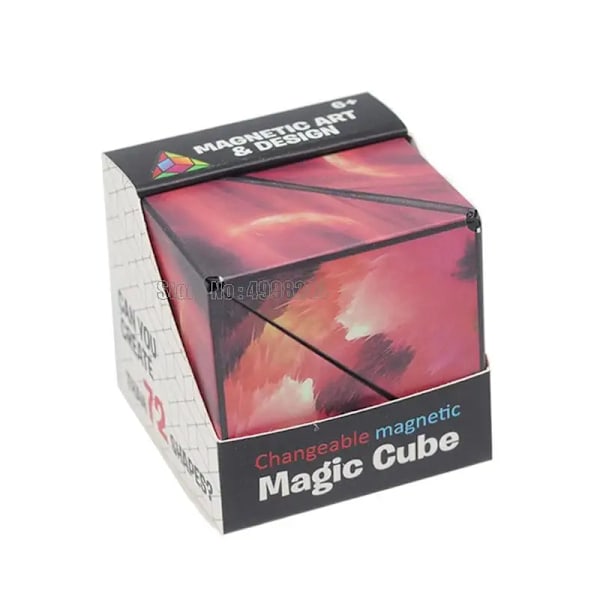Föränderlig Magnetisk Magisk Kub För Barn Pussel Kub Antistress Leksak Vuxna Cubo Leksaker Förvandlas Till Över 70 Former Red