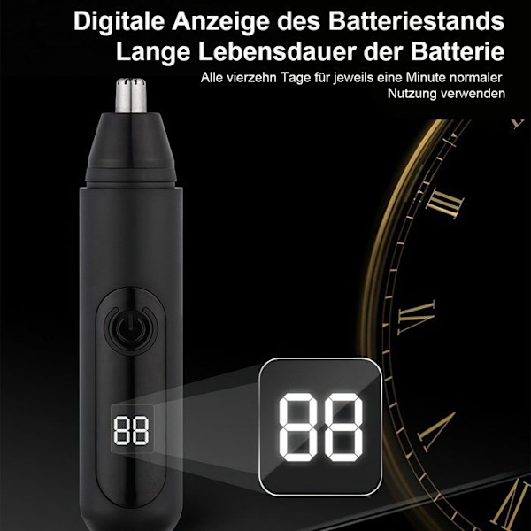 Näs- och öronhårstrimmer 5W Elektrisk näshårstrimmer, tyst drift (50Db)