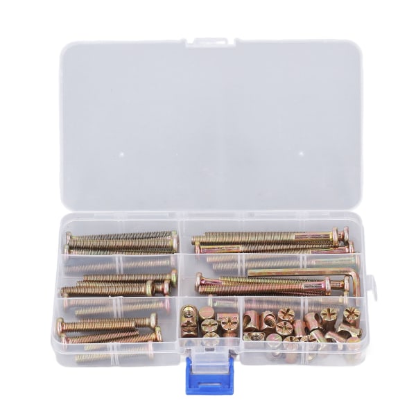 M6 Screw Assortment Set Button Head Screws with Hammer Head Nuts Hex Wrench for Parts Repair
