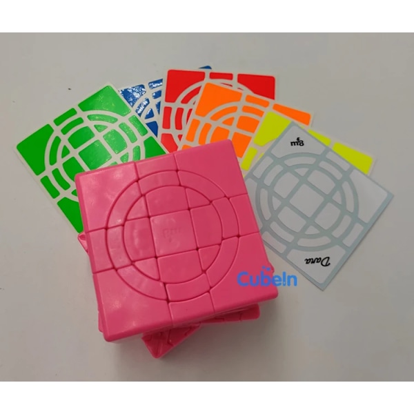 Mf8 Double Crazy 3X3 Kub Stickerless Svart Rosa Begränsad Utgåva För Samling Presentidé Jul Födelsedag Black