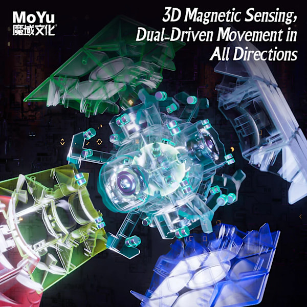 !Nytt! [Funcube] Wellong V9 3X3X3 Magic Cube Weilong Wrm Maglev Ball-Core Uv 3X3 Professionell Magnetisk Magic Cube Magnetic Version