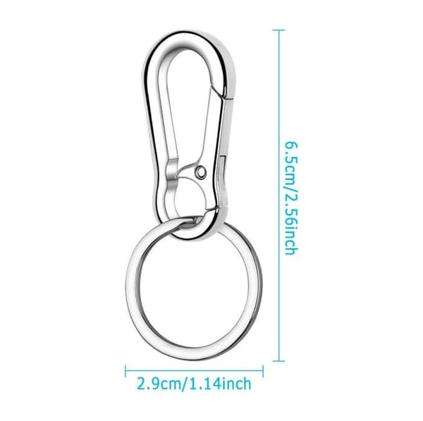 Nyckelringar med karbinhake | 10-pack