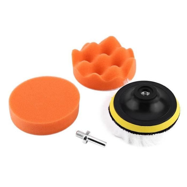 5 st Bilpolerare Poleringsdyna Kit Verktyg Med M10 Borradapter