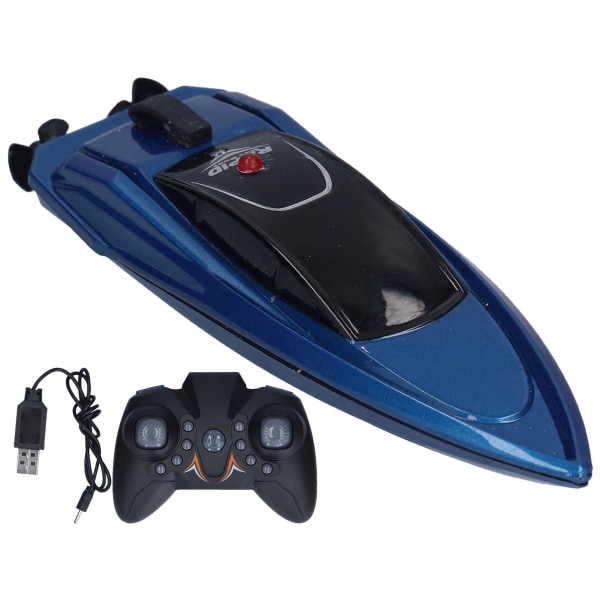 Fjärrstyrd båt UV-beläggning förseglad laddningsport Slitstark Vattentät elektrisk fjärrkontroll BåtBlå