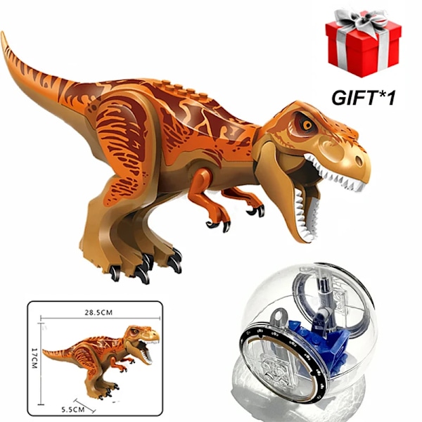 Jurassic World Byggstenar Dinosaurierfigurer Klossar med Flykt Gyrosphere Tyrannosaurus Indominus I-Rex Montera Barnleksaker Small dinosaur(.105)