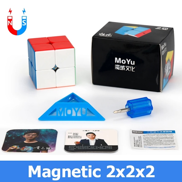 3M Magnetisk Magisk Speed Cube 3X3 2X2 Stickerless Professionell Fidget Leksak 2M Cubo Magico Pussel meilong 2M